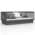 Day Bed without Mattress Grey 100x200 cm Solid Wood Pine - Bargainia.com - 