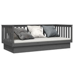 Day Bed without Mattress Grey 100x200 cm Solid Wood Pine - Bargainia.com - 