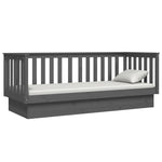 Day Bed without Mattress Grey 75x190 cm Small Single Solid Wood Pine - Bargainia.com - 