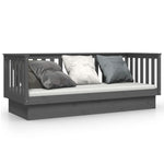 Day Bed without Mattress Grey 75x190 cm Small Single Solid Wood Pine - Bargainia.com - 