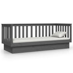 Day Bed without Mattress Grey 75x190 cm Small Single Solid Wood Pine - Bargainia.com - 