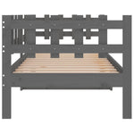 Day Bed without Mattress Grey 90x200 cm Solid Wood Pine - Bargainia.com - 