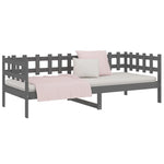Day Bed without Mattress Grey 90x200 cm Solid Wood Pine - Bargainia.com - 