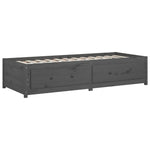 Day Bed without Mattress Grey 90x200 cm Solid Wood Pine - Bargainia.com - 
