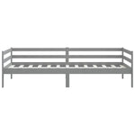 Day Bed without Mattress Grey Solid Wood Pine 90x200cm - Bargainia.com - 