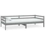 Day Bed without Mattress Grey Solid Wood Pine 90x200cm - Bargainia.com - 
