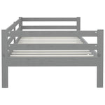 Day Bed without Mattress Grey Solid Wood Pine 90x200cm - Bargainia.com - 