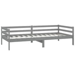 Day Bed without Mattress Grey Solid Wood Pine 90x200cm - Bargainia.com - 