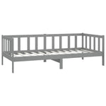 Day Bed without Mattress Grey Solid Wood Pine 90x200cm - Bargainia.com - 