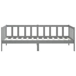 Day Bed without Mattress Grey Solid Wood Pine 90x200cm - Bargainia.com - 