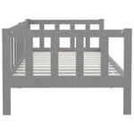 Day Bed without Mattress Grey Solid Wood Pine 90x200cm - Bargainia.com - 