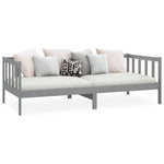 Day Bed without Mattress Grey Solid Wood Pine 90x200cm - Bargainia.com - 