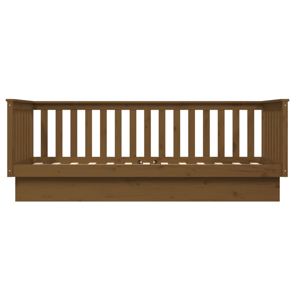 Day Bed without Mattress Honey Brown 100x200 cm Solid Wood Pine - Bargainia.com - 