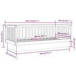 Day Bed without Mattress Honey Brown 100x200 cm Solid Wood Pine - Bargainia.com - 