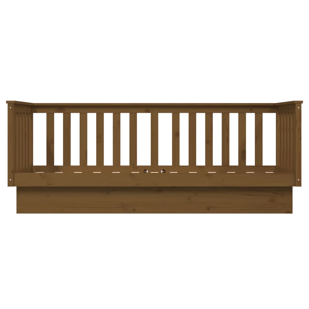 Day Bed without Mattress Honey Brown 75x190 cm Small Single Solid Wood Pine - Bargainia.com - 