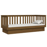 Day Bed without Mattress Honey Brown 75x190 cm Small Single Solid Wood Pine - Bargainia.com - 