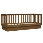Day Bed without Mattress Honey Brown 75x190 cm Small Single Solid Wood Pine - Bargainia.com - 