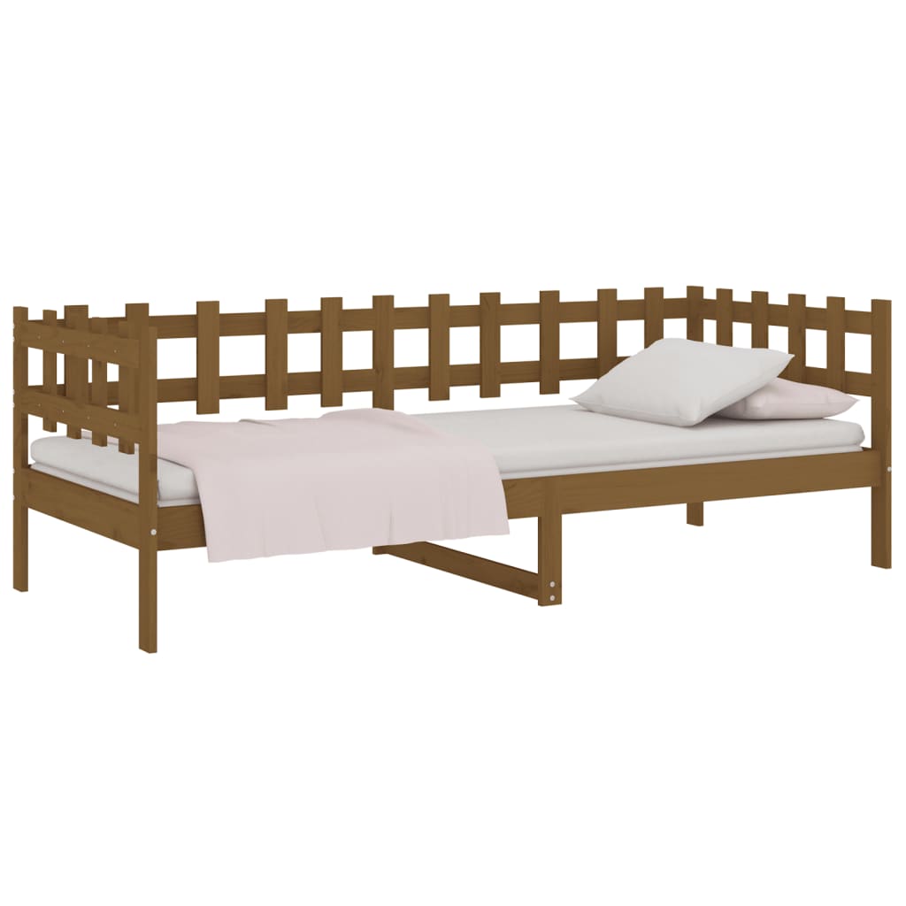 Day Bed without Mattress Honey Brown 80x200 cm Solid Wood Pine - Bargainia.com - 