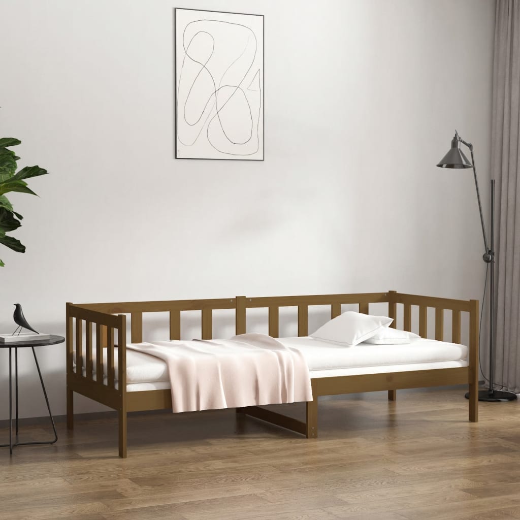 Day Bed without Mattress Honey Brown 80x200cm Solid Wood Pine - Bargainia.com - 