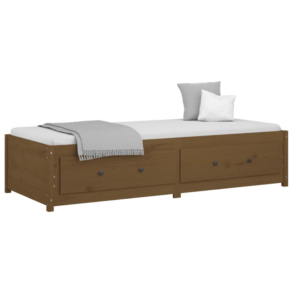 Day Bed without Mattress Honey Brown 90x200 cm Solid Wood Pine - Bargainia.com - 