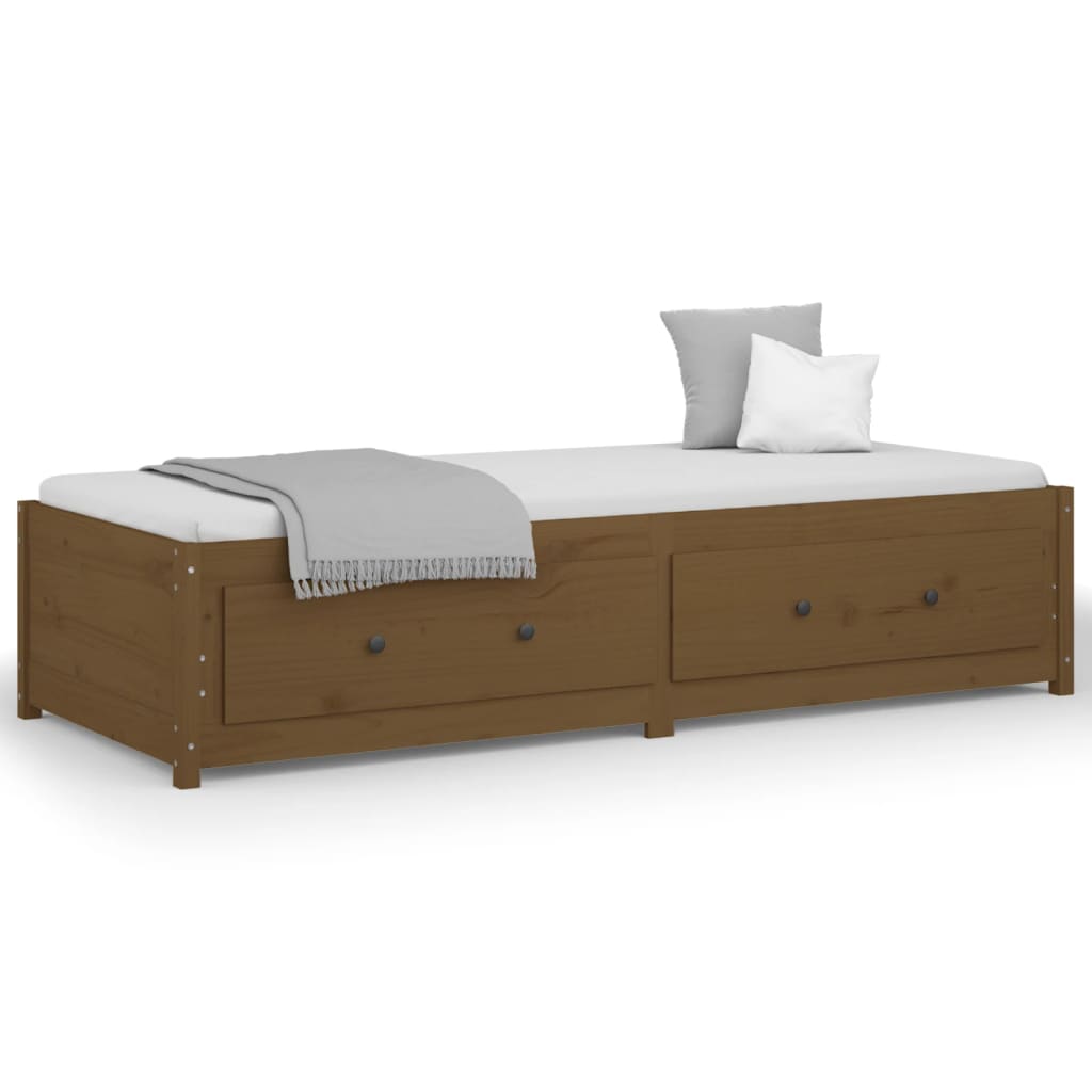 Day Bed without Mattress Honey Brown 90x200 cm Solid Wood Pine - Bargainia.com - 