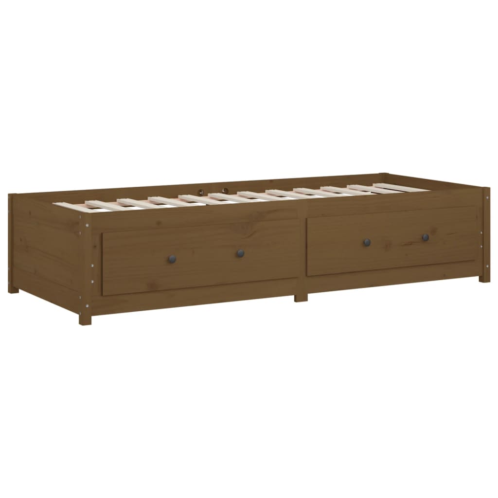 Day Bed without Mattress Honey Brown 90x200 cm Solid Wood Pine - Bargainia.com - 