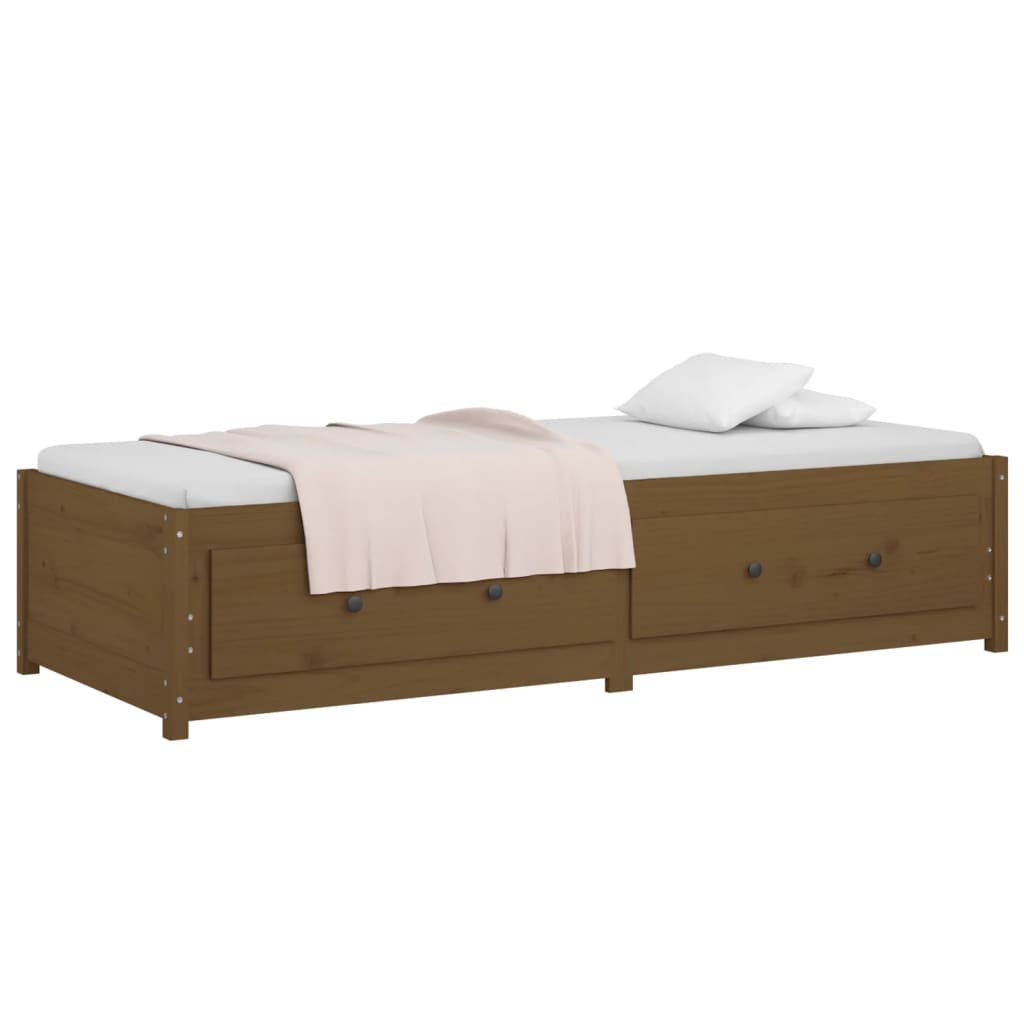 Day Bed without Mattress Honey Brown 90x200 cm Solid Wood Pine - Bargainia.com - 