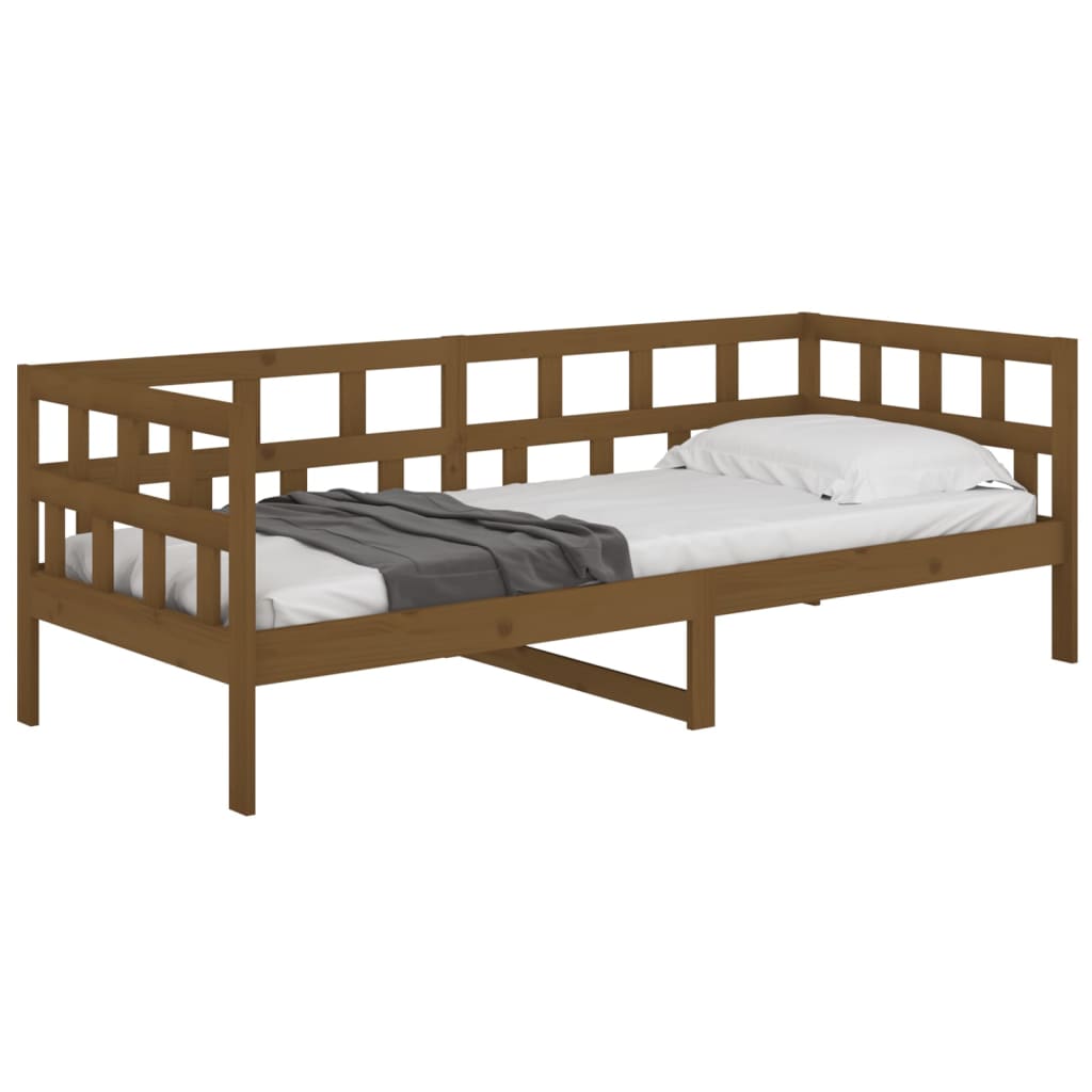 Day Bed without Mattress Honey Brown Solid Wood Pine 80x200 cm - Bargainia.com - 