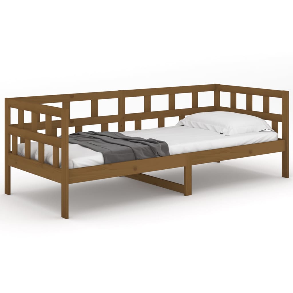 Day Bed without Mattress Honey Brown Solid Wood Pine 80x200 cm - Bargainia.com - 