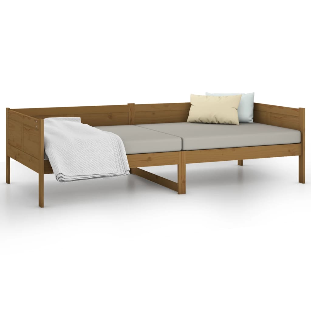 Day Bed without Mattress Honey Brown Solid Wood Pine 90x190 cm Single - Bargainia.com - 