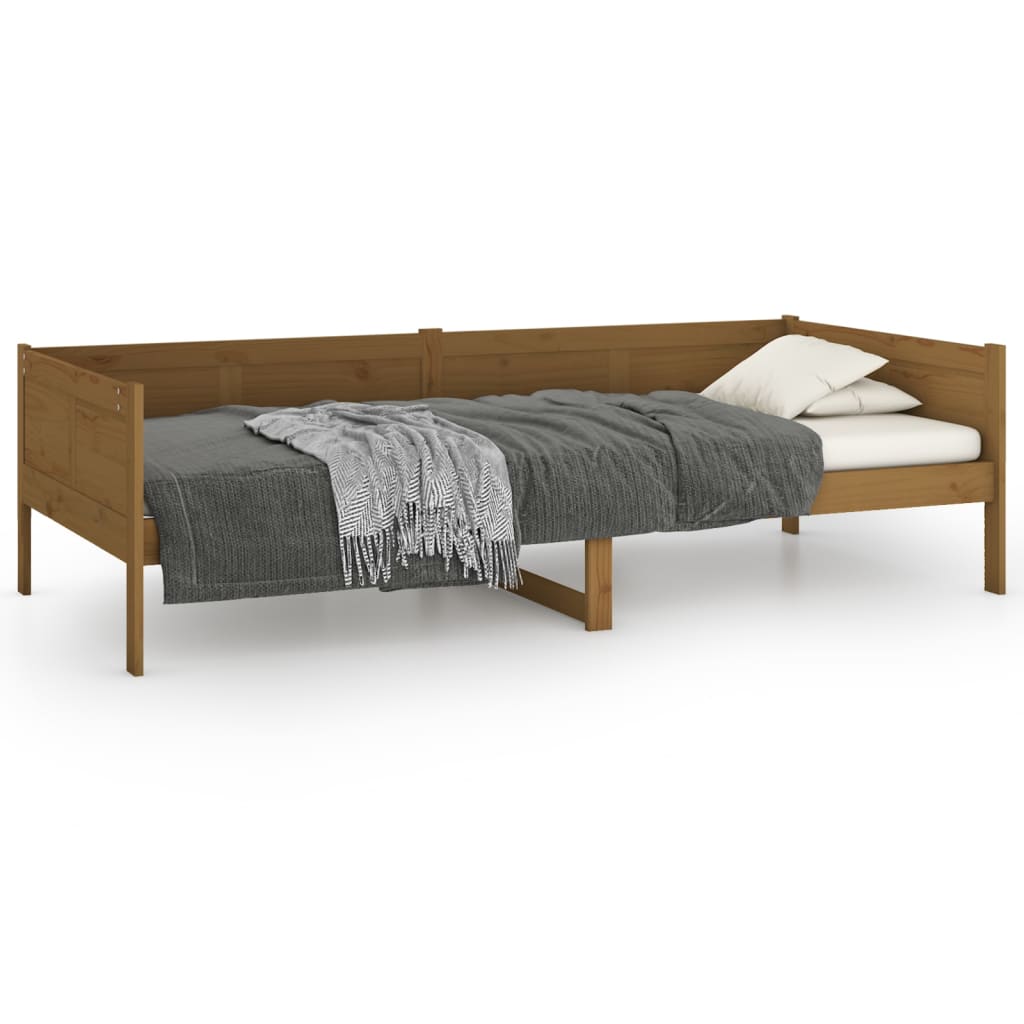 Day Bed without Mattress Honey Brown Solid Wood Pine 90x190 cm Single - Bargainia.com - 