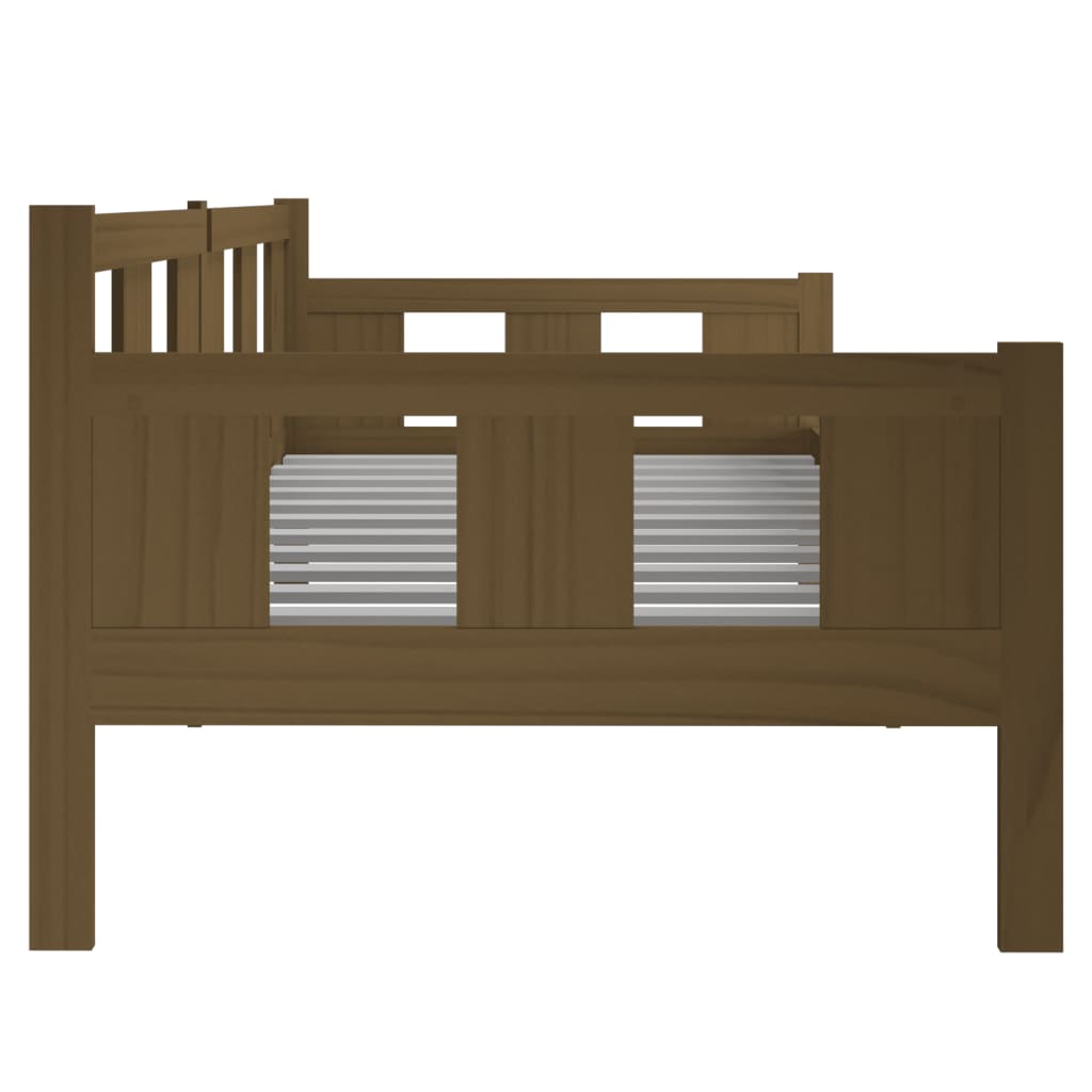 Day Bed without Mattress Honey Brown Solid Wood Pine 90x200 cm - Bargainia.com - 