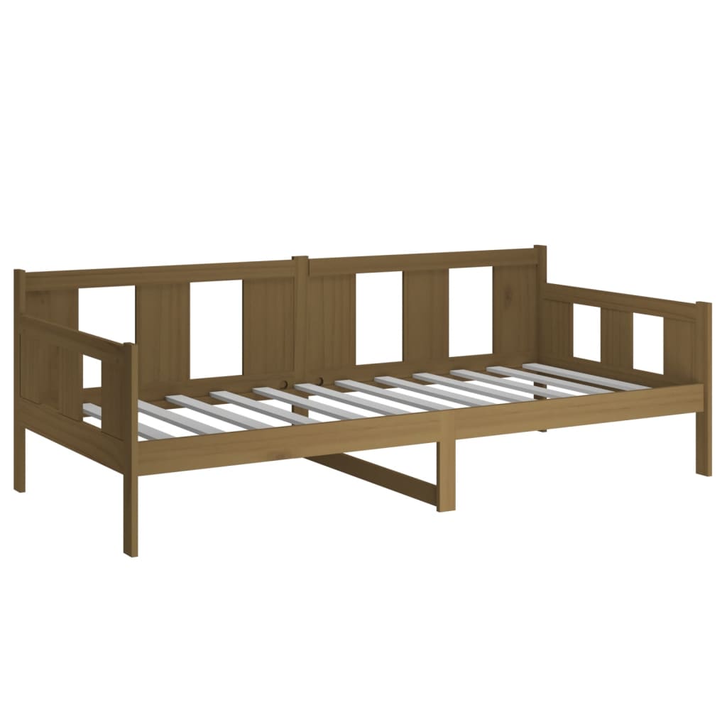 Day Bed without Mattress Honey Brown Solid Wood Pine 90x200 cm - Bargainia.com - 