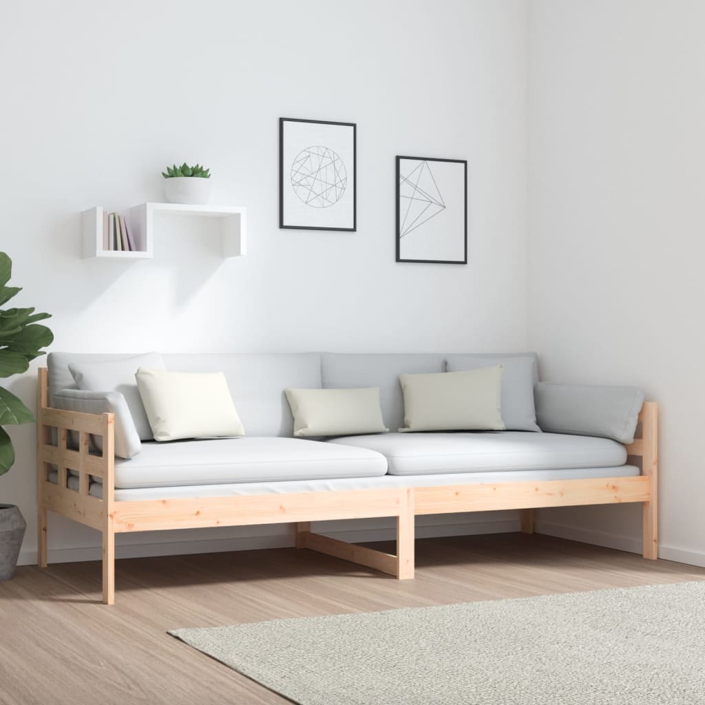 Day Bed without Mattress Solid Wood Pine 80x200 cm - Bargainia.com - 