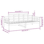 Day Bed without Mattress Solid Wood Pine 90x190 cm Single - Bargainia.com - 