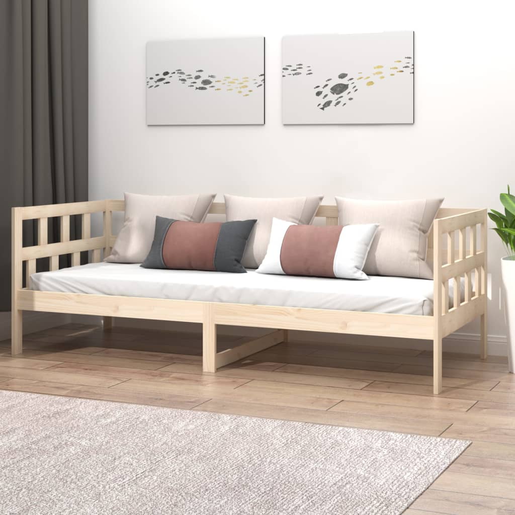 Day Bed without Mattress Solid Wood Pine 90x200 cm - Bargainia.com - 