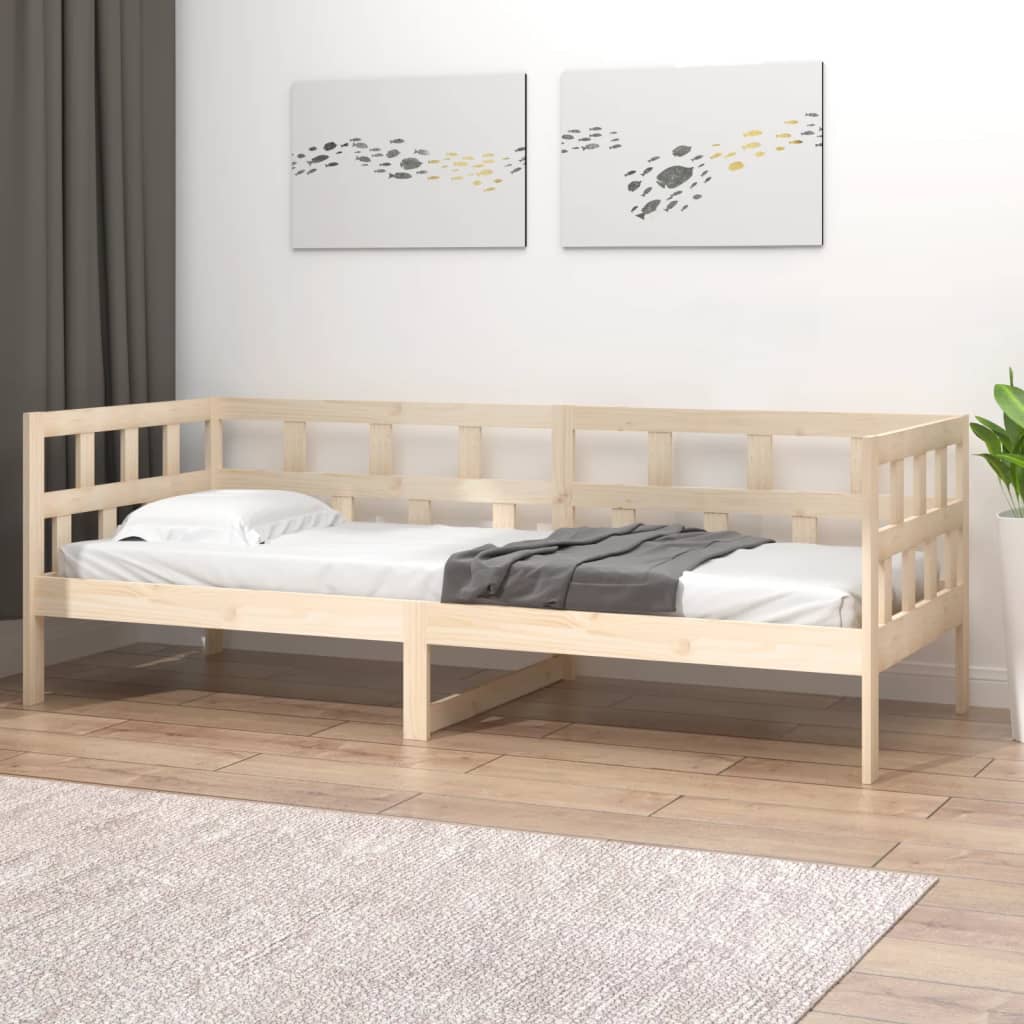 Day Bed without Mattress Solid Wood Pine 90x200 cm - Bargainia.com - 
