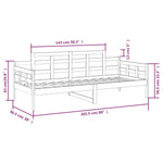 Day Bed without Mattress Solid Wood Pine 90x200 cm - Bargainia.com - 