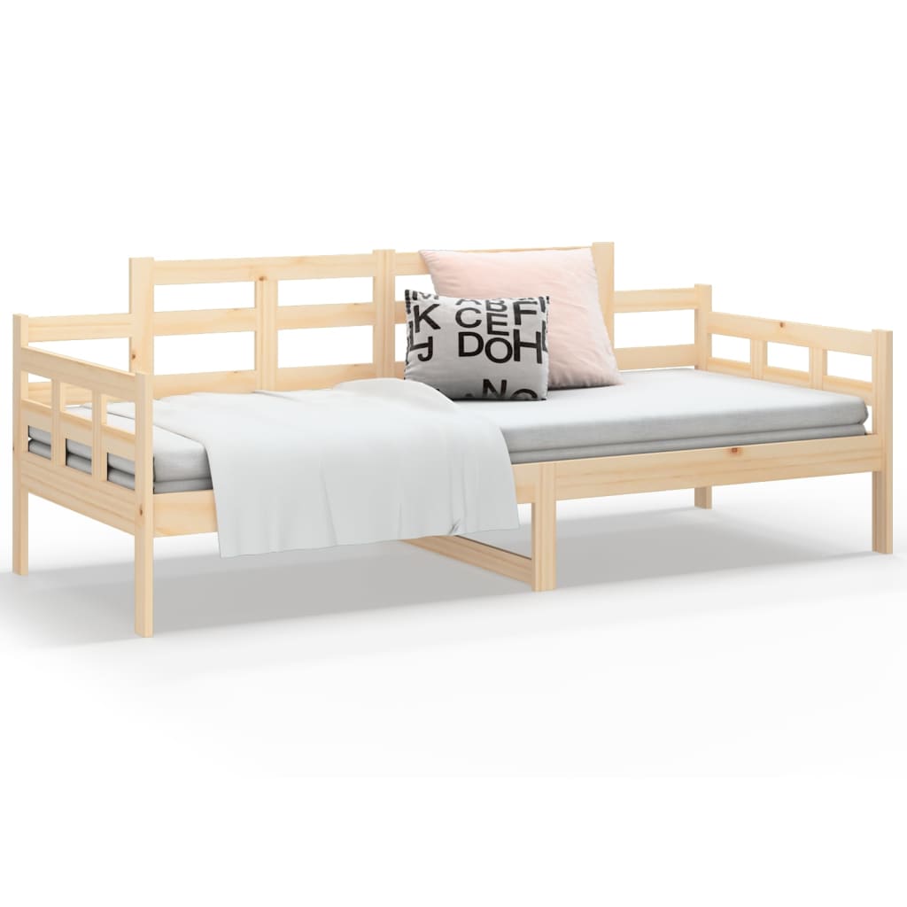 Day Bed without Mattress Solid Wood Pine 90x200 cm - Bargainia.com - 