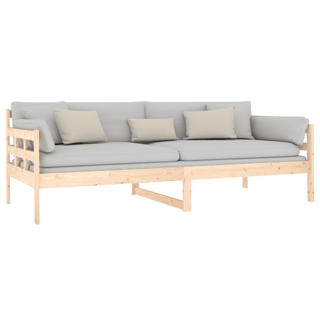 Day Bed without Mattress Solid Wood Pine 90x200 cm - Bargainia.com - 