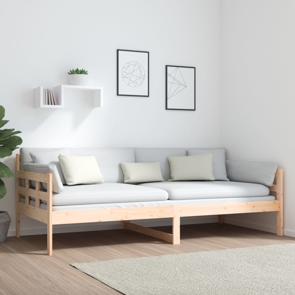 Day Bed without Mattress Solid Wood Pine 90x200 cm - Bargainia.com - 