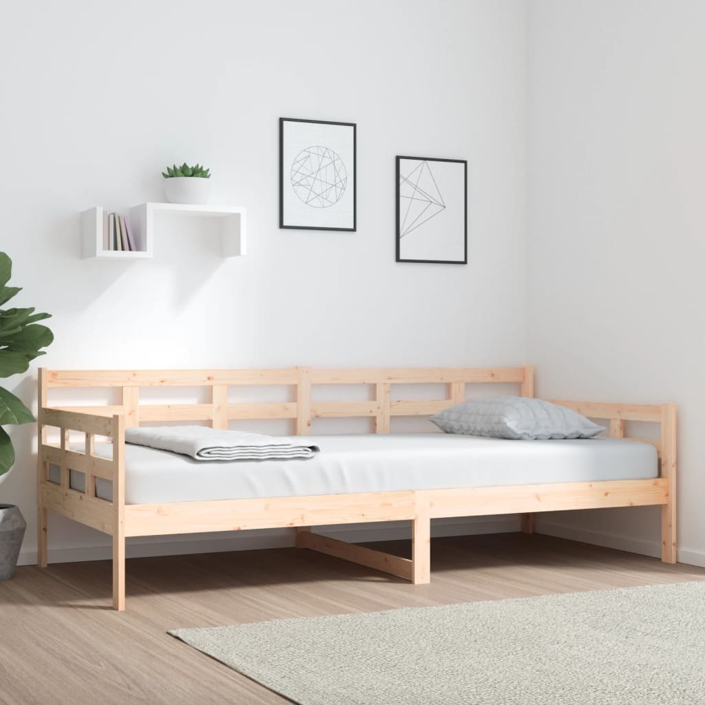 Day Bed without Mattress Solid Wood Pine 90x200 cm - Bargainia.com - 