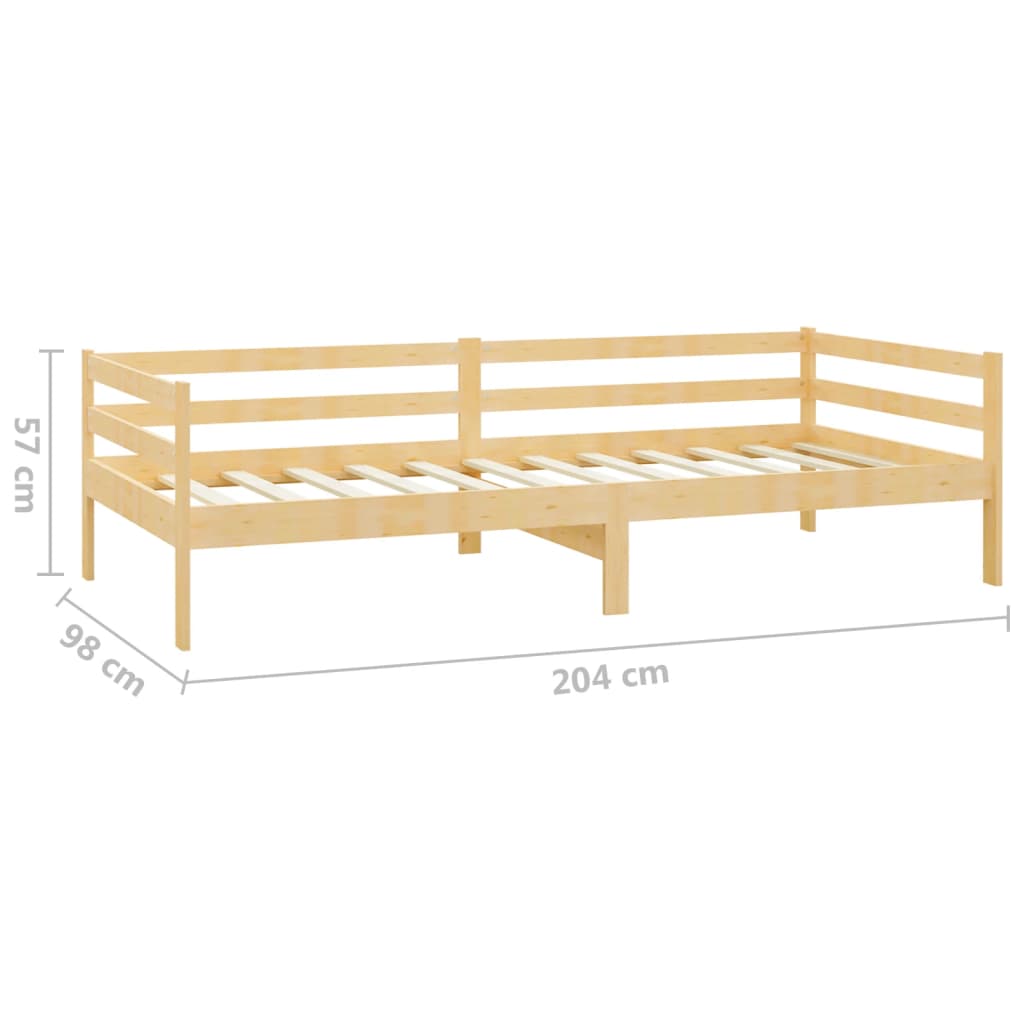Day Bed without Mattress Solid Wood Pine 90x200cm - Bargainia.com - 