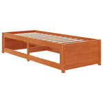 Day Bed without Mattress Wax Brown 75x190 cm Small Single Solid Wood Pine - Bargainia.com - 