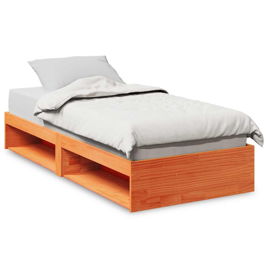 Day Bed without Mattress Wax Brown 75x190 cm Solid Wood Pine - Bargainia.com - 