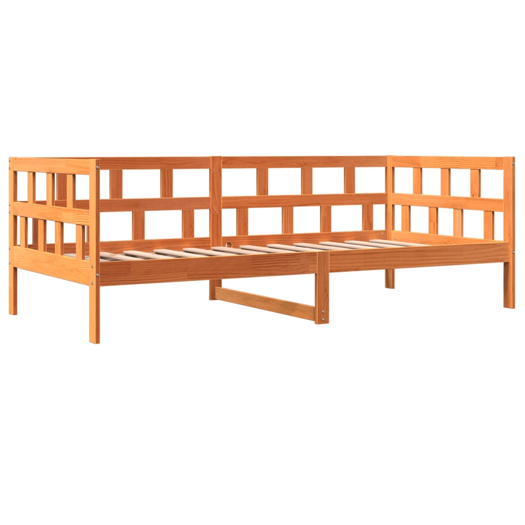 Day Bed without Mattress Wax Brown 80x200 cm Solid Wood Pine - Bargainia.com - 