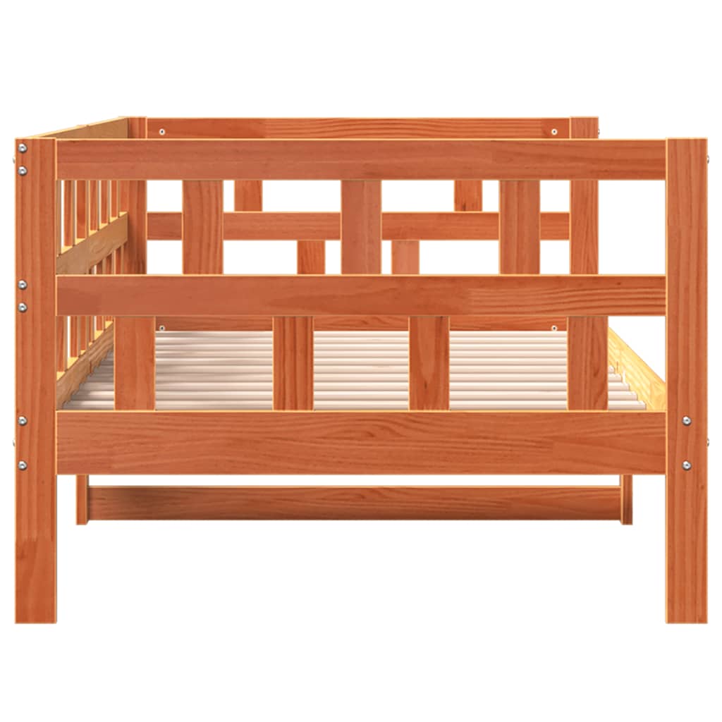 Day Bed without Mattress Wax Brown 80x200 cm Solid Wood Pine - Bargainia.com - 