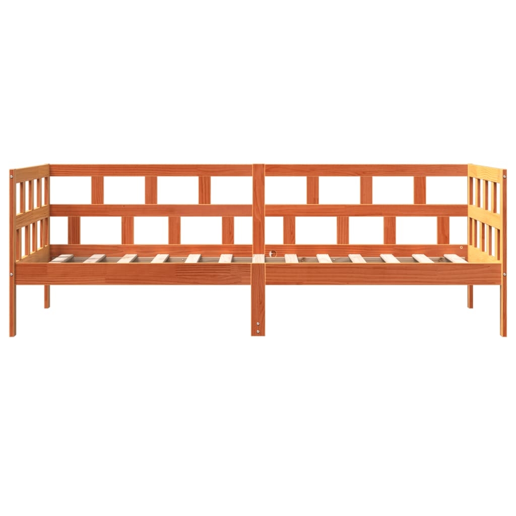 Day Bed without Mattress Wax Brown 80x200 cm Solid Wood Pine - Bargainia.com - 