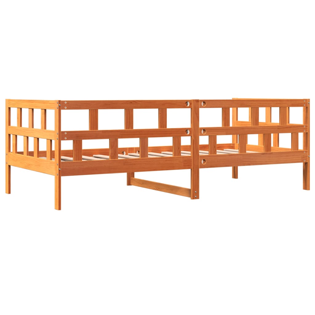 Day Bed without Mattress Wax Brown 80x200 cm Solid Wood Pine - Bargainia.com - 