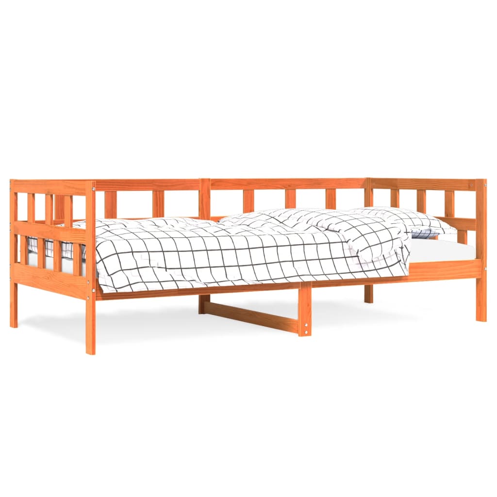 Day Bed without Mattress Wax Brown 80x200 cm Solid Wood Pine - Bargainia.com - 